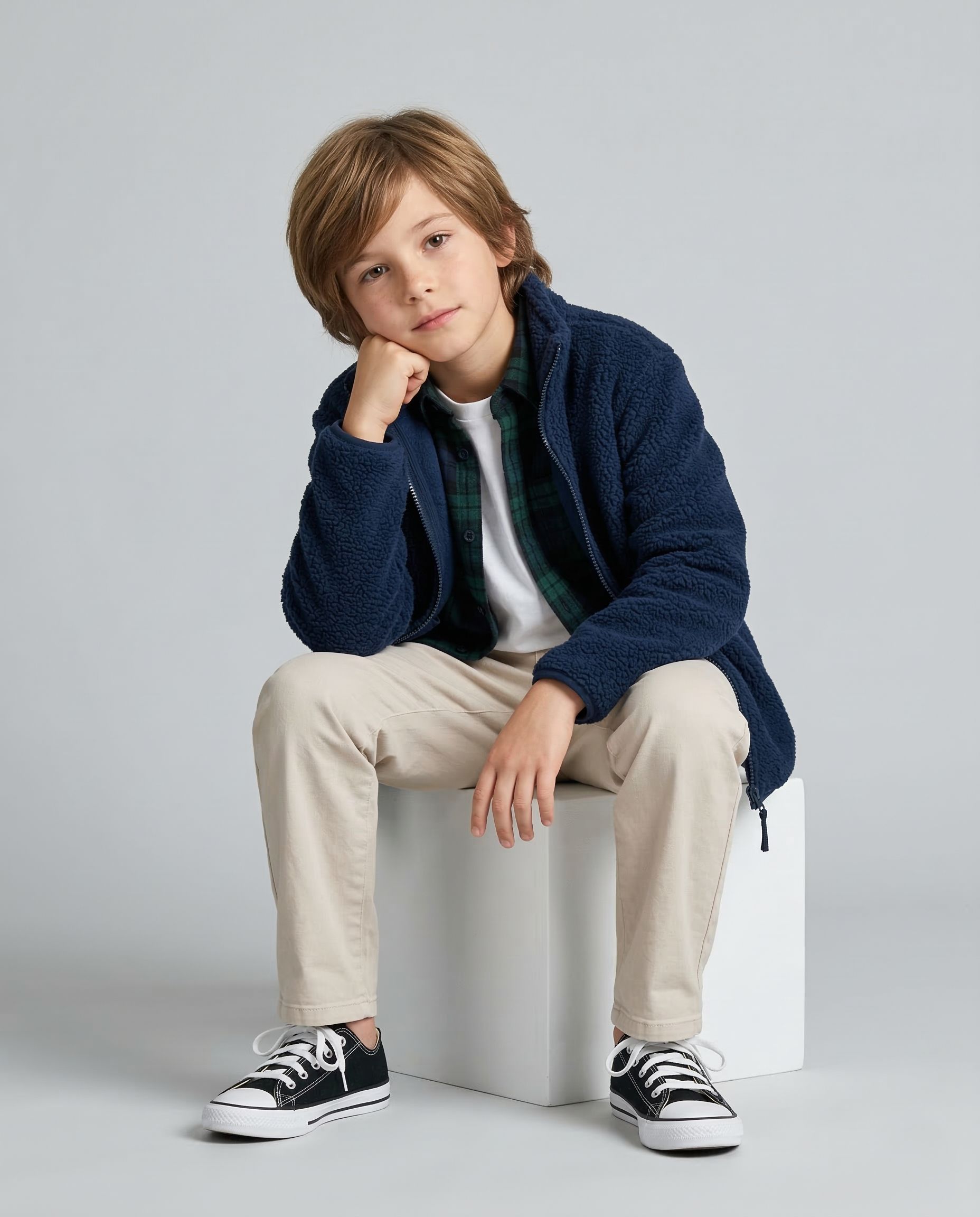 Zeniya Fashions Navy Blue Jacket for Boys